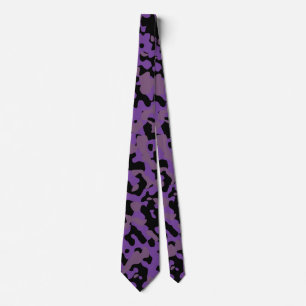 Dark Purple Camouflage in Dusty Rose and Black Tie