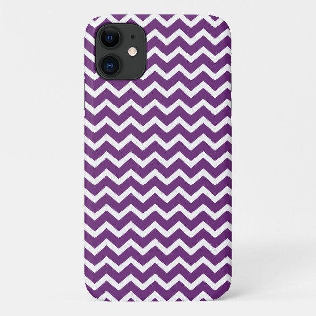 Dark Purple Chevrons Pattern Case-Mate iPhone Case (Back)