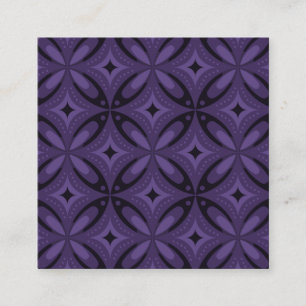 Dark Purple Coloured Retro Pattern Appointment Card