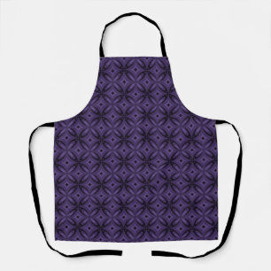 Dark Purple Coloured Retro Pattern Apron
