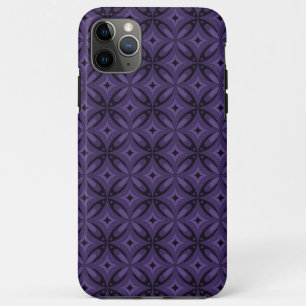 Dark Purple Coloured Retro Pattern Case-Mate iPhone Case