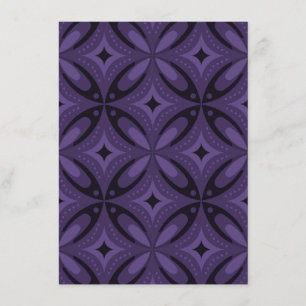 Dark Purple Coloured Retro Pattern Enclosure Card