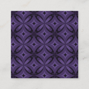 Dark Purple Coloured Retro Pattern Enclosure Card