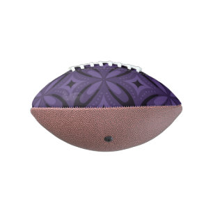 Dark Purple Coloured Retro Pattern Football