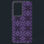 Dark Purple Coloured Retro Pattern Samsung Galaxy Case<br><div class="desc">Dark Purple Coloured Retro Pattern</div>