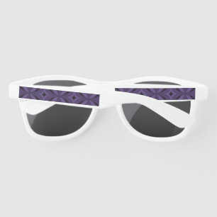 Dark Purple Coloured Retro Pattern Sunglasses