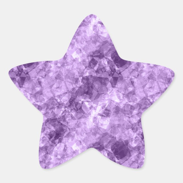 Dark Purple Crumpled Texture Star Sticker (Front)