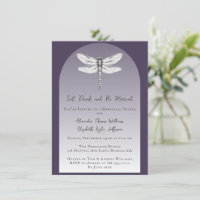 Dark Purple Dragonfly Wedding Rehearsal Dinner
