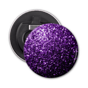 Dark Purple faux shiny glitter sparkles Bottle Opener