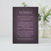 Dark Purple Fine Art Floral Elegant Wedding
