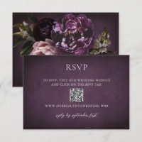 Dark Purple Fine Art Floral Elegant Wedding