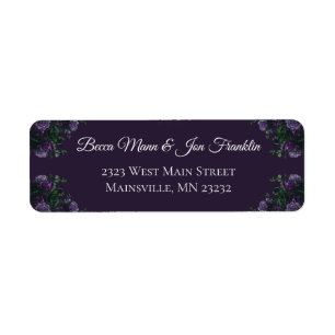 Dark Purple Floral Elegant Wedding Gothic