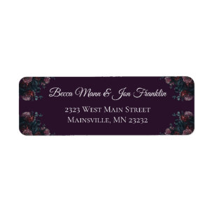 Dark Purple Floral Elegant Wedding Maroon Mauve