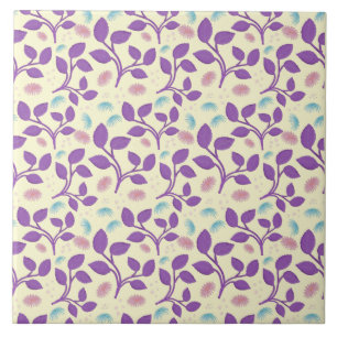 Dark Purple Floral Pattern   Aesthetic Seamless  Tile
