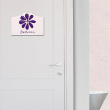 Dark Purple Flower Doodle Bathroom