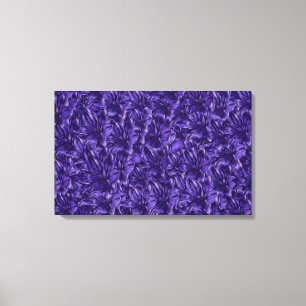 Dark Purple Flowers on Flowers Canvas Print