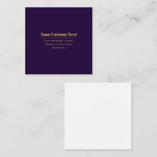 Dark Purple & Gold Business Name or Greeting  Card