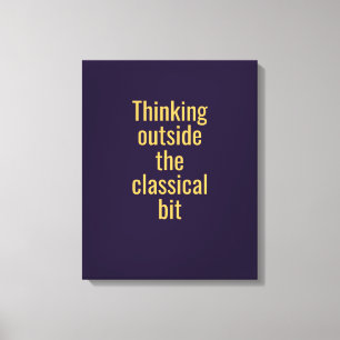 Dark Purple Gold Oswald Quantum Typography Canvas Print