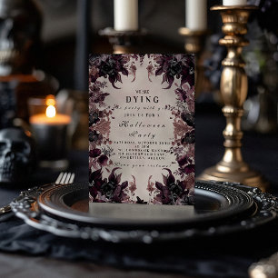 Dark Purple Gothic Halloween Celebration Invitation