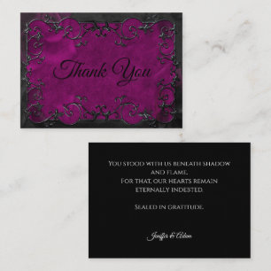 Dark purple Gothic Halloween wedding Card