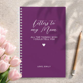 Dark Purple Grief Journal for Loss of Mother