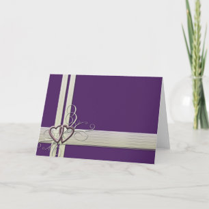 Dark purple heart scroll card