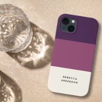Dark Purple Horizontal Stripe Colorblock