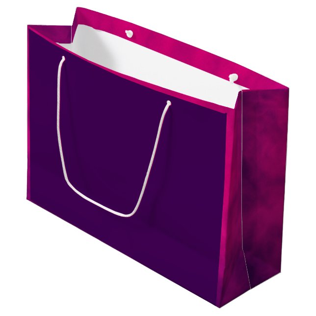 Dark Purple Magenta Gift Bag – Customisable (Front Angled)