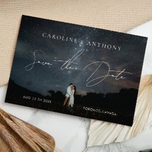 Dark Purple Magical Gold Qr Code Photo Save The Date