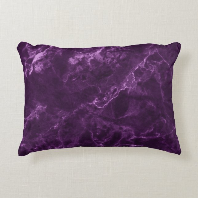 Dark purple marble: luxurious texture. decorative cushion (Front)