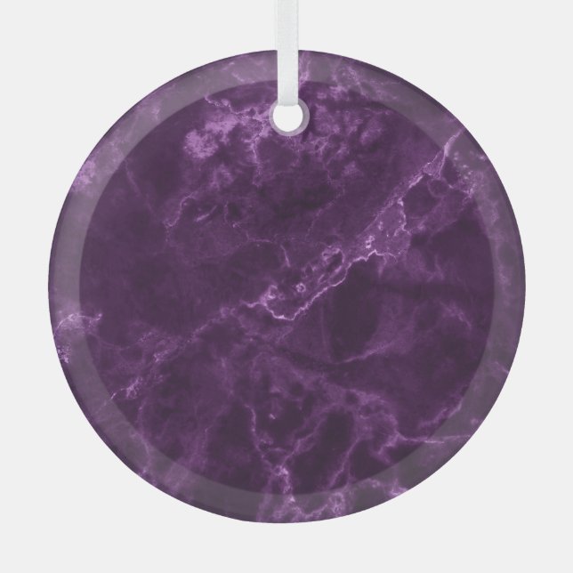Dark purple marble: luxurious texture. glass tree decoration (Front)