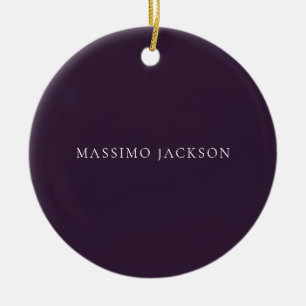 Dark Purple Minimalist Plain Modern  Ceramic Tree Decoration