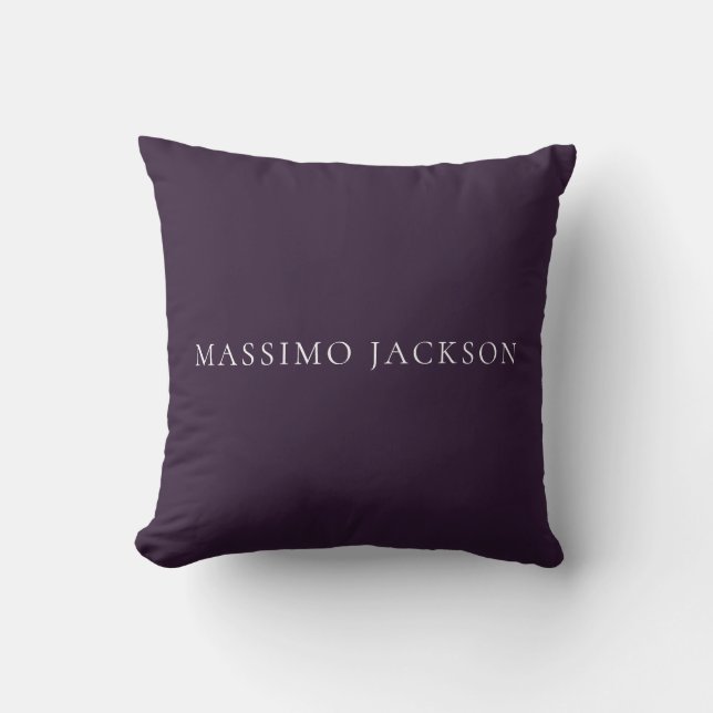 Dark Purple Minimalist Plain Modern  Cushion (Front)