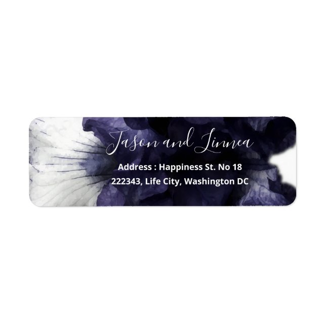 Dark Purple Minimalist Radiant Diaphanous  Modern  (Front)