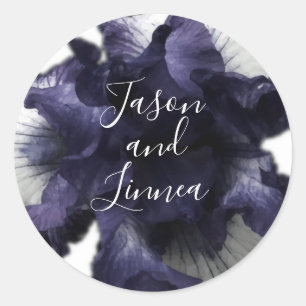 Dark Purple Minimalist Radiant Diaphanous  Modern  Classic Round Sticker