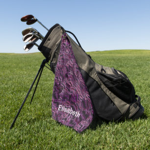 dark purple pattern golf towel