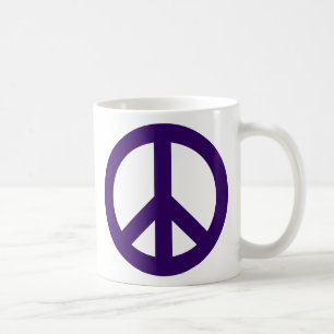 Dark Purple Peace Symbol Coffee Mug
