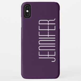 Dark Purple, Personalised Jumbo Custom Name Case-Mate iPhone Case