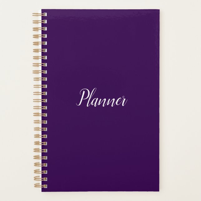 Dark Purple Planner - Small (Front)