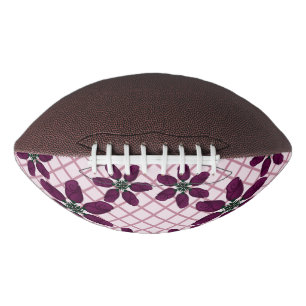 Dark Purple Rose Pattern — Elegant Plum Flora Football