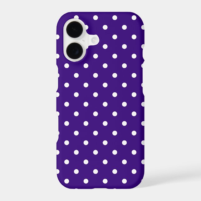 Dark Purple Simple Polka Dots Modern Girly (Back)