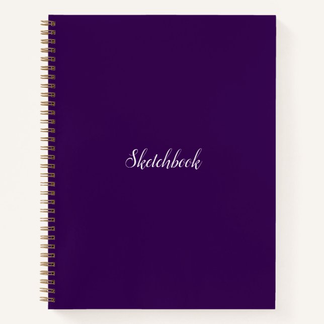 Dark Purple Sketchbook Notebook (Front)