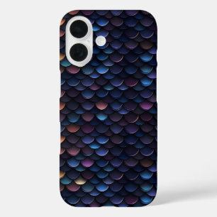 Dark Purple Small Scales iPhone 16 Case