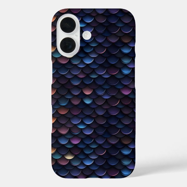 Dark Purple Small Scales Case-Mate iPhone Case (Back)