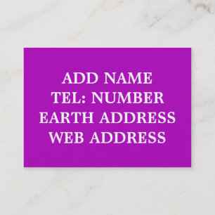 Dark Purple solid colour business card