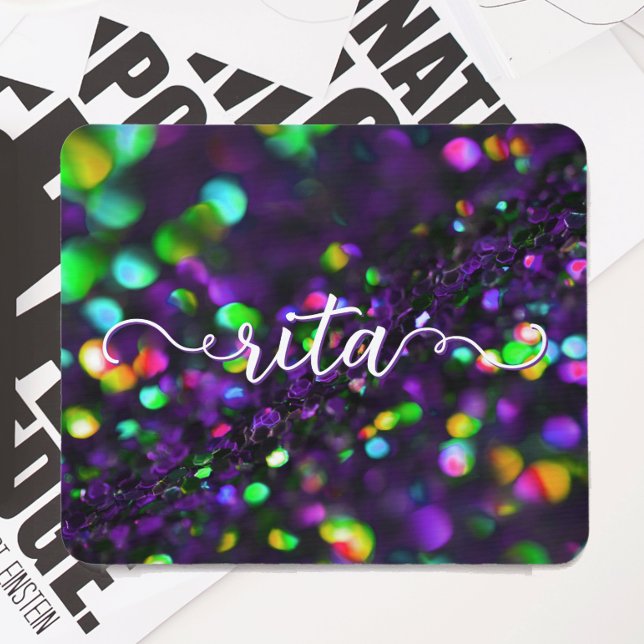 Dark Purple Sparkling Mouse Pad (Creator Uploaded)