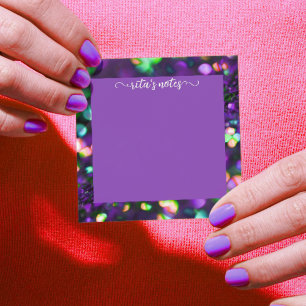 Dark Purple Sparkling Post-it Notes