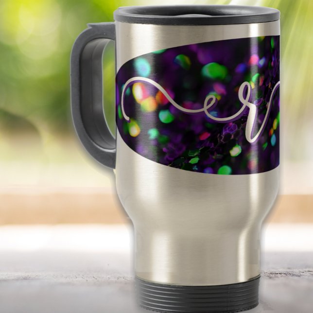 Dark Purple Sparkling Travel Mug (Creator Uploaded)