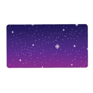 Dark Purple Starry Night Sky