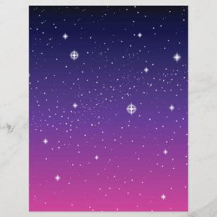 Dark Purple Starry Night Sky Flyer